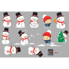 Decal Noel-Gia đình người tuyết đón noel 5 - 3
