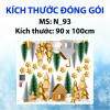 Decal Noel-Làng thông và bông tuyết vàng - 1