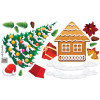 Decal Noel-Nguyệt quế, ông già, bông tuyết và cây thông - 4