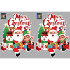 Decal Noel-Ông già và bạn phát quà noel - 1