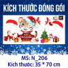 Decal Noel-quà, vòng nguyệt quế, cây thông giáng sinh - 3