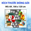 Decal Noel-quà, vòng nguyệt quế, cây thông giáng sinh - 2