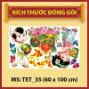 Decal tết mâm ngũ quả bên em bé cùng mẹ gói bánh chưng - 1