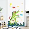 Decal dán thành phố khủng long, có sẵn keo, dán phòng bé , tại TPHCM size 0,80 x 0,73 (m) (dài x rộng) -