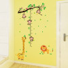Decal dán thước đo chiều cao hươu-sư tử-khỉ leo cây, dán theo sở thích, dán phòng bé, TPHCM  - 2