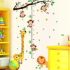 Decal dán thước đo chiều cao hươu-sư tử-khỉ leo cây, dán theo sở thích, dán phòng bé, TPHCM  - 3