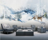 Tranh 3D khu rừng tuyết cà đôi Nai - 