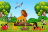 Tranh 3D vua sư tử và những người bạn (Lion King) số 1 - 