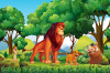 Tranh 3D vua sư tử và những người bạn (Lion King) số 2 - 
