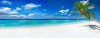 Tranh bãi biển thiên đường nhiệt đới với cát trắng - 