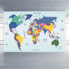 Tranh bản đồ thế giới dán tường văn phòng, công ty đẹp giá rẻ - 