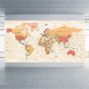 Tranh bản đồ thế giới nhiều màu có tên quốc gia tỉnh thành và đảo - 4