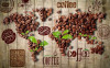 Tranh bản đồ thế giới hạt cà phê dán tường quán cafe coffee đẹp - 2