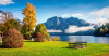 Tranh cảnh mùa thu tuyệt đẹp của Altausseer See lake - 