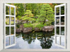 Tranh cửa sổ công viên Nhật Bản - 