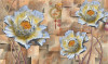 Tranh dán tường 3d cánh hoa nhụy vàng - 1