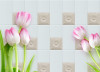 Tranh dán tường 3d hoa tulip hồng - 1