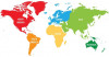 Tranh dán tường bản đồ thế giới 5 châu lục dán văn phòng công ty đẹp - 