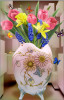 Tranh dán tường bình hoa tulip hồng - 1