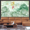 Tranh hoa sen xanh ngọc -