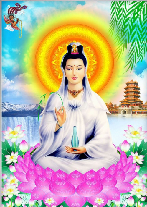 Tranh phật giáo Đức Phật Quan Âm - 1
