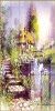 Tranh dán tường  phong cảnh châu âu dòng sông màu tím - 1