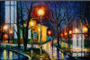 Tranh dán tường  phong cảnh châu âu đường phố về đêm - 1