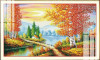 Tranh dán tường  phong cảnh châu âu rừng cây lá đỏ mùa thu - 1