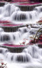 Tranh dán tường  phong cảnh dòng thác hồng - 