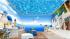 Tranh full phòng thành phố biển Santorini  - 