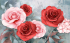 Tranh hoa hồng đỏ dán tường phòng khách, trang trí quán đẹp - 1