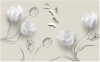 Tranh hoa hồng trắng 3D - 3