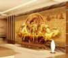 Tranh 3D mã đáo thành công vàng kim cao cấp in và thi công tận nơi tại TPHCM - 1