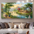 Tranh Phong Cảnh Làng Quê Khổ Ngang 1 Tấm Treo Tường Đẹp Giá Rẻ - 