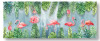Tranh vẽ khu rừng nhiệt đới và chim hồng hạc - 4