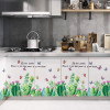 Decal xương rồng và bướm dán tường kính trang trí quán phòng - 1