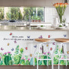 Decal xương rồng và bướm dán tường kính trang trí quán phòng - 3