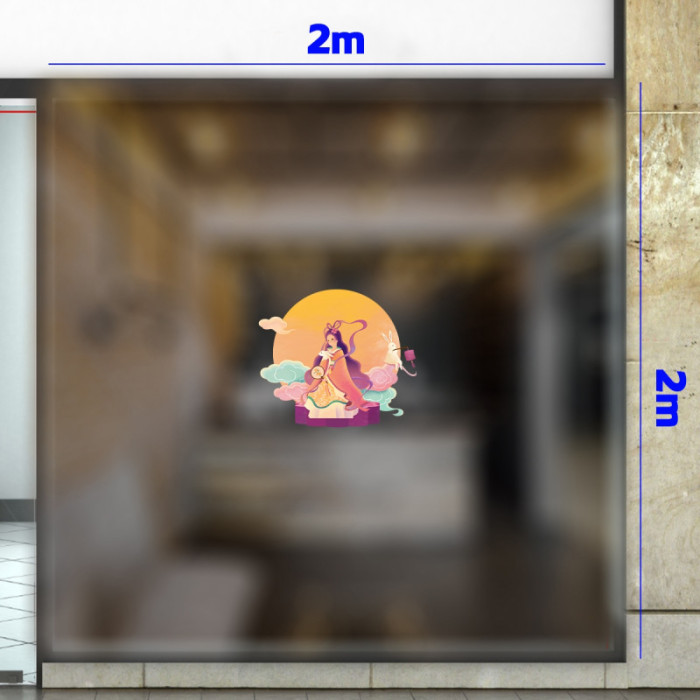 Decal dán tường  Tết trung thu-Chị Hằng cùng trăng