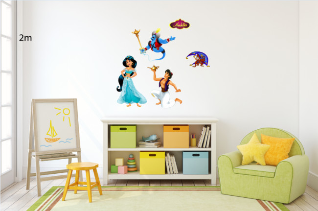 Decal dán tường Decal dán tường aladin và cây đèn thần số 1, phong cách hàn quốc, dán phòng bé, đẹp TPHCM