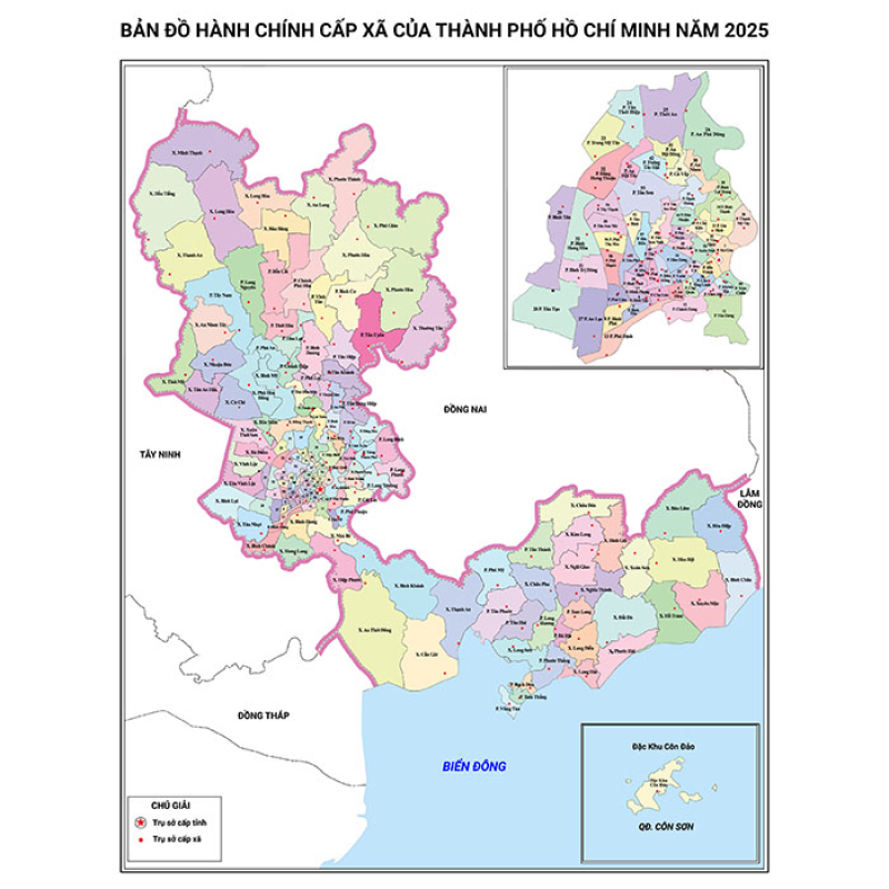 Bản đồ thành phố hồ chí minh sau sáp nhập