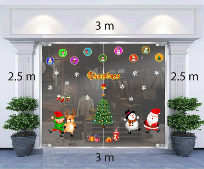 Decal dán tường Decal Combo Noel N20