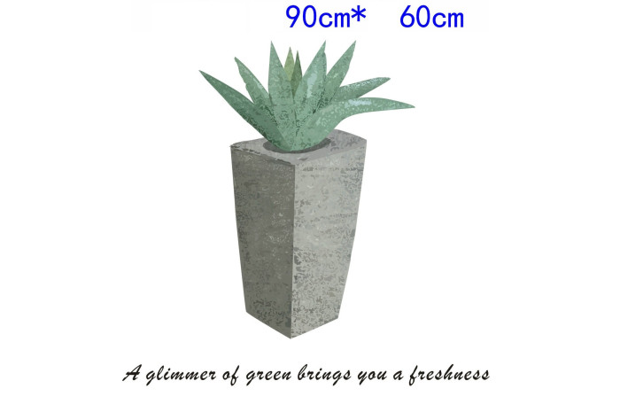 Decal dán tường Decal chậu cây lưỡi hổ dán trang trí đẹp cho tường bếp