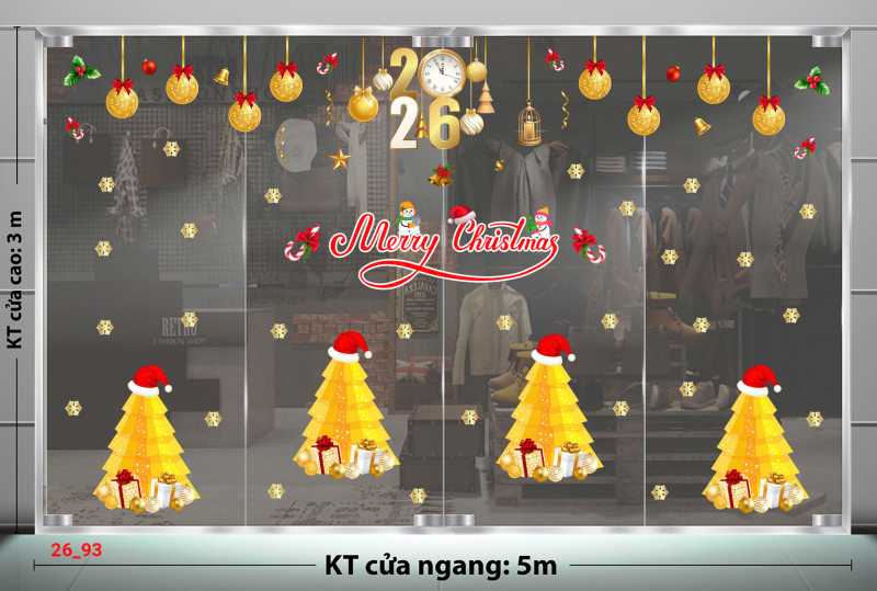 Decal dán tường Decal dán Noel Combo 93