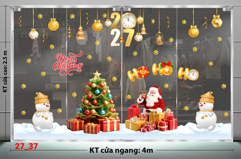 Decal dán tường Decal dán Noel combo số   37