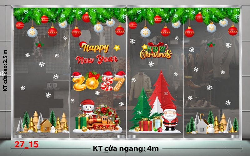 Decal dán tường Decal dán  Noel combo số 15