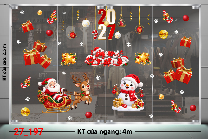 Decal dán tường Decal dán Noel combo số 196