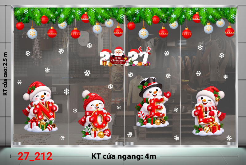 Decal dán tường Decal dán Noel combo số 211