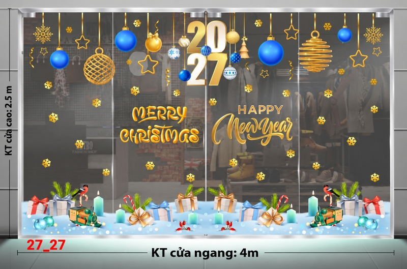 Decal dán tường Decal dán Noel combo  số  27