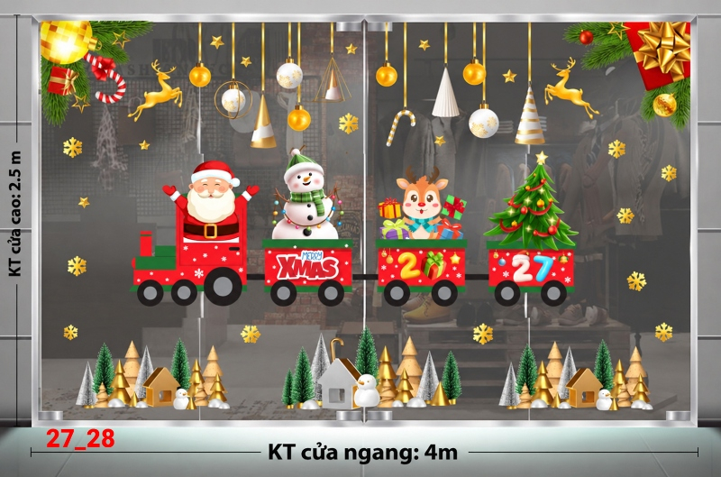 Decal dán tường Decal dán Noel combo số 28
