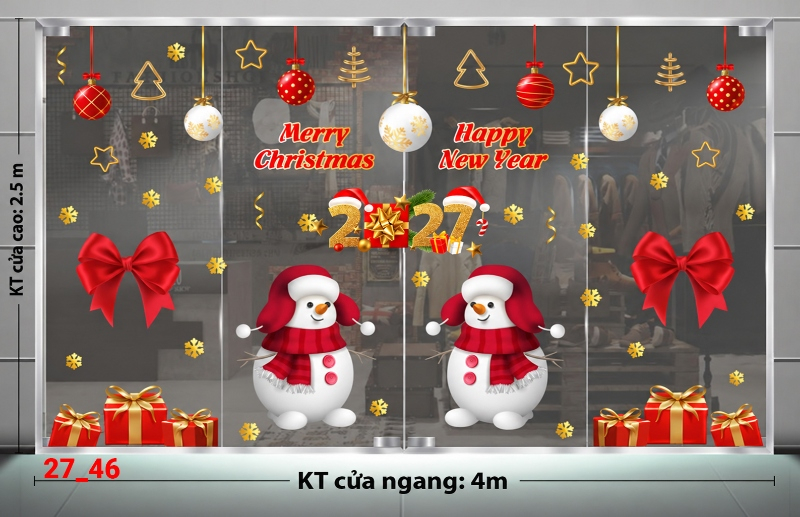 Decal dán tường Decal dán Noel combo số 46
